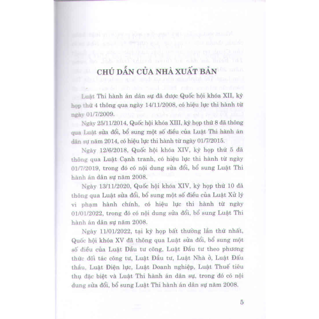 Luật Thi Hành Án Dân Sự (Hiện Hành) (Sửa Đổi, Bổ Sung Năm 2014, 2018, 2020, 2022)
