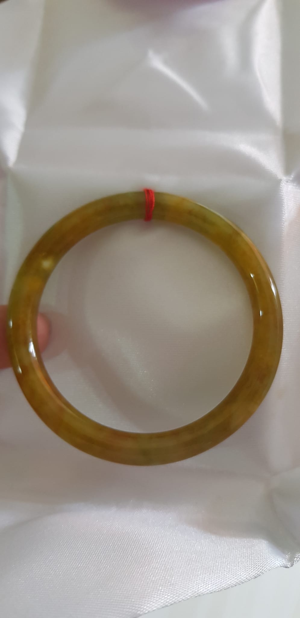 Vòng tay nữ đá Cẩm thạch Vàng Xanh Chanh nhẹ nhàng mới bóng đẹp lạ Ni 53mm x cọng 7mm Nữ 50kg - 55kg đeo món quà ý nghĩa dành cho các chị em ạ