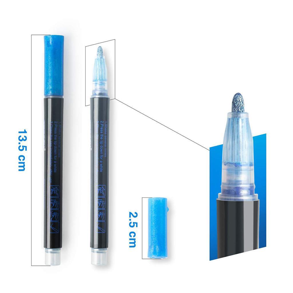 12Pcs Glitter Double Line Outline Pens Arts Drawing Graffiti Doodle Pens DIY