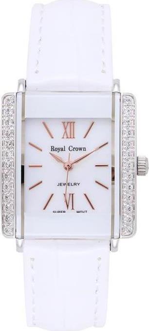 Đồng hồ nữ chính hãng Royal Crown 3545L dây da trắng