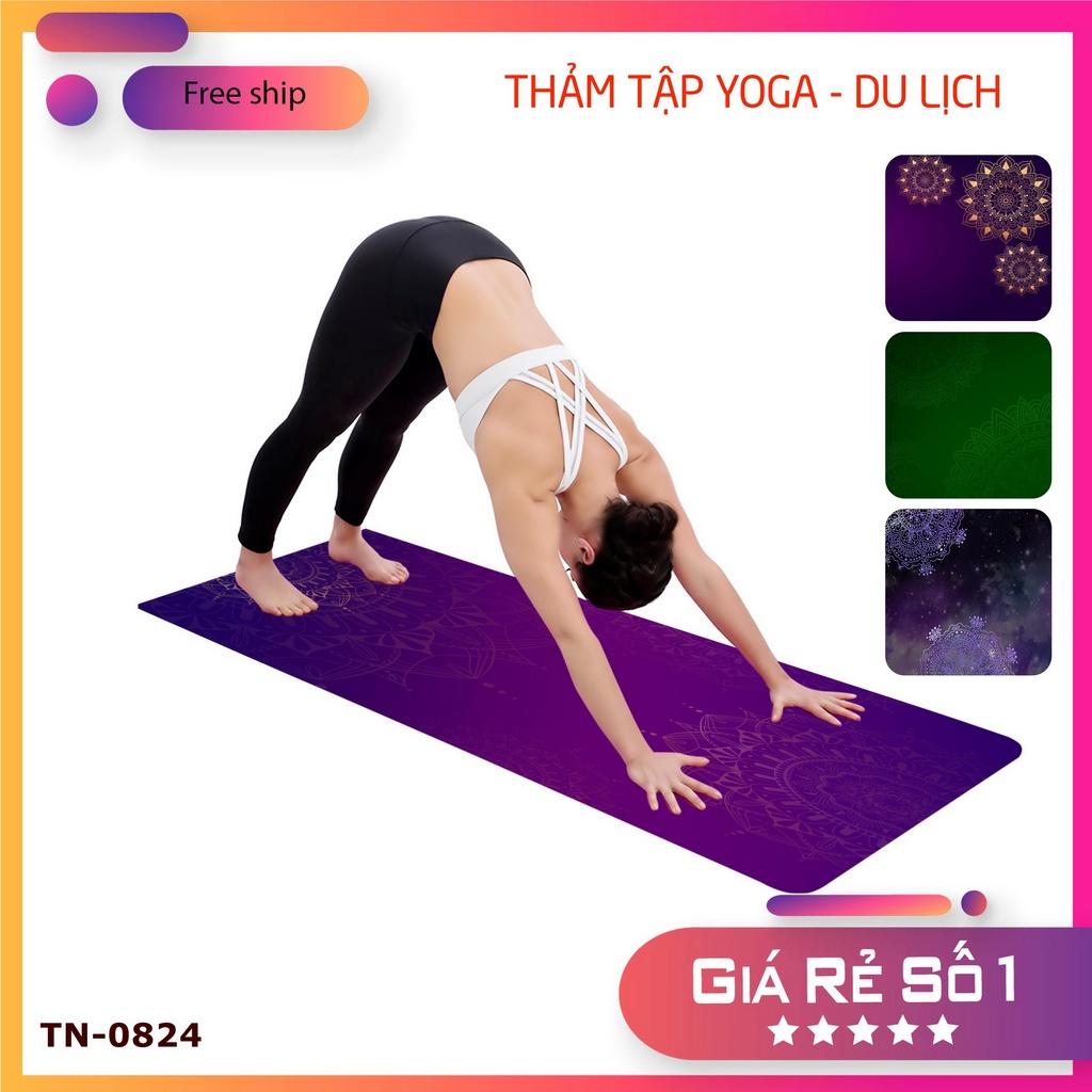 Thảm Yoga Giá Rẻ Chất Liệu Vải Nỉ Thấm Hút Tốt Kích Thước 80x180cm Độ Dày 4.5mm Có Nhiều Mẫu - TN-0824