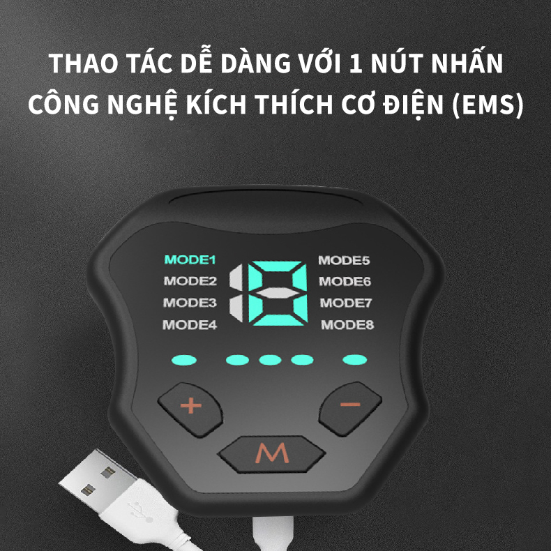 Máy massage đánh tan mỡ bụng, công nghệ EMS định vị, đai lắc - D1586