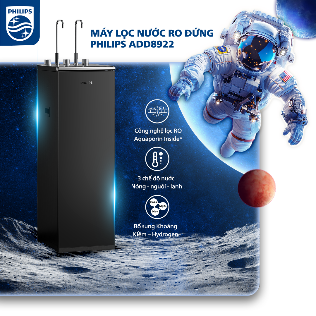 Máy lọc nước RO Aquaporin @Inside Philips Hydrogen 10 lõi lọc ADD8922 Nóng-Lạnh-Thường  - HÀNG CHÍNH HÃNG