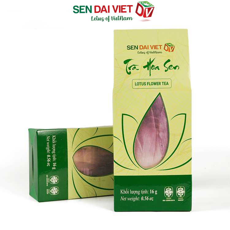 [Gói trà tiện dụng] Trà Hoa Sen Sấy- Trà Xanh Thượng Hạng, An thần, Giảm Căng Thẳng- Sen Đại Việt- Gói16g