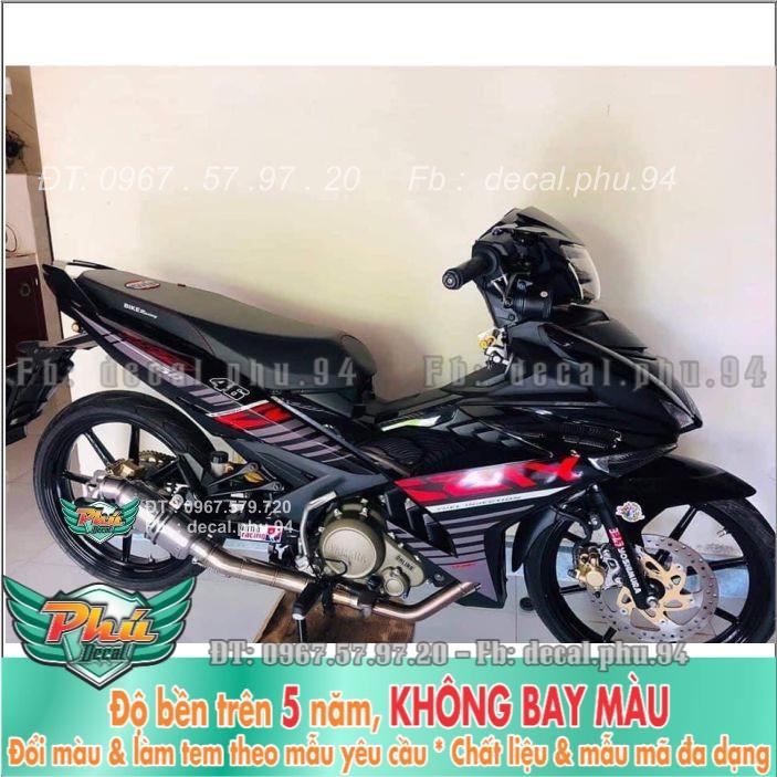 Tem rời Exciter 150 đỏ đen Chỉ indo