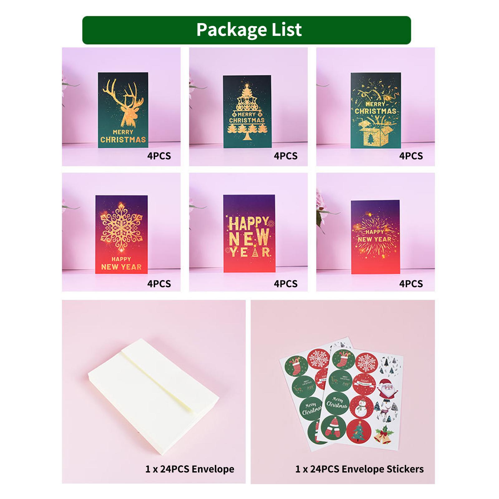 Bộ 26 Thư Giáng Sinh Kèm Nhãn Dán Kèm Phong Bì