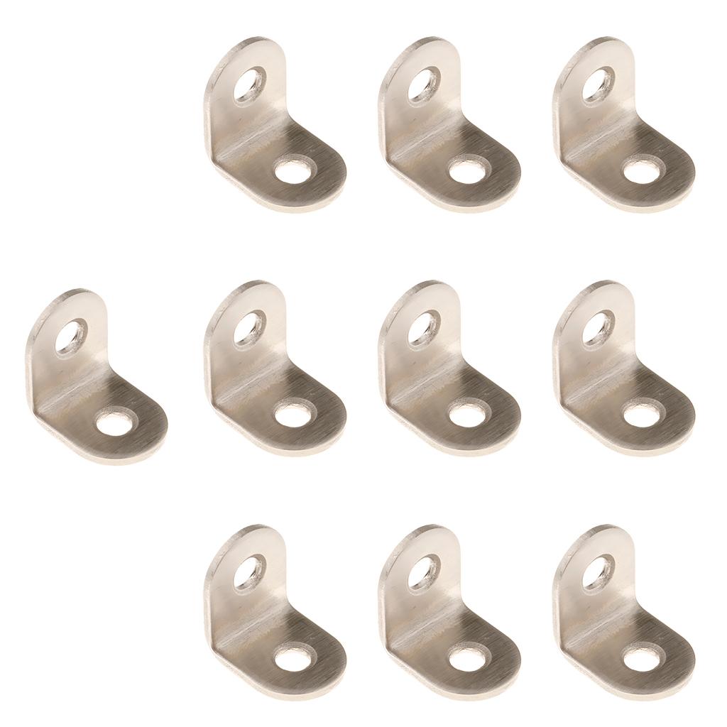 10pcs Corner Brace L Bracket Corner Bracket , Right Angle Brace Brackets Fastener, Stainless Steel, 20/25/30/40/50/65/85/100/125mm