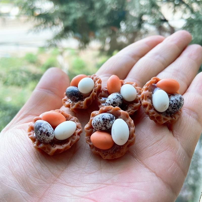 Tiểu cảnh mini ️ Mô hình ổ gà ấp trứng trang trí tiểu cảnh, sen đá, sân vườn
