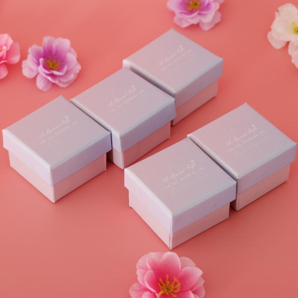 5pcs Cardboard Gift Box Earrings Storage Case