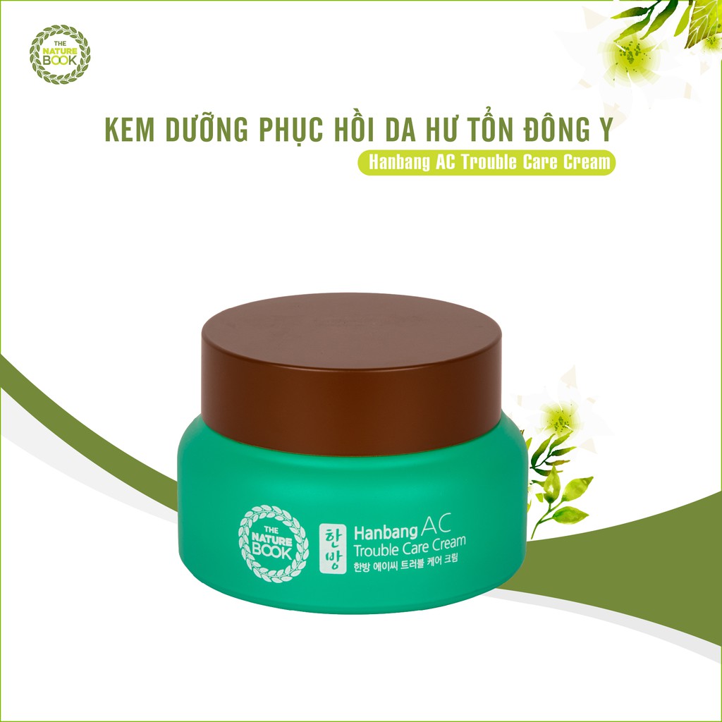 Kem dưỡng The Nature Book phục hồi da hư tổn Đông Y Hàn Quốc Hanbang AC Trouble Care Cream 45ml