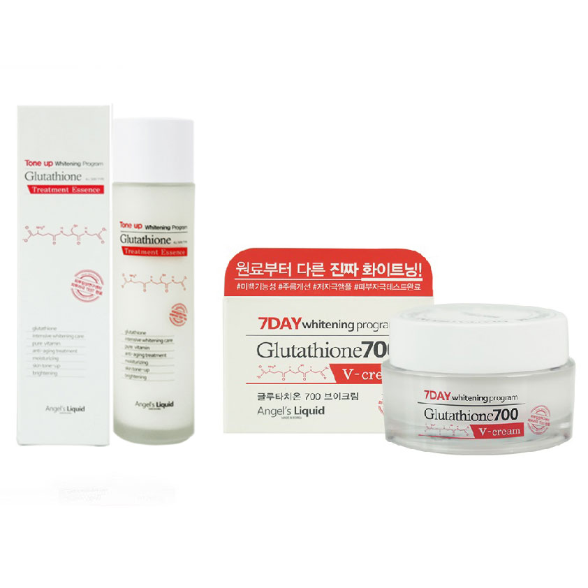 Bộ Toner &amp; Cream Dưỡng Trắng Da 7DAY Whitening Program Glutathione 700V ( Toner &amp; Cream )