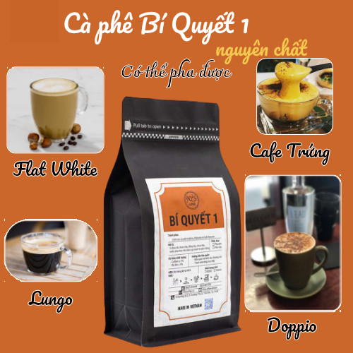 Cà Phê Rang Xay Nguyên Chất - 90S Coffee Vietnam | Bí Quyết 01 | Công Thức Phối: Arabica + Robusta + Culi | 100% Cà Phê Sạch | Đậm Đà - Chua Nhẹ