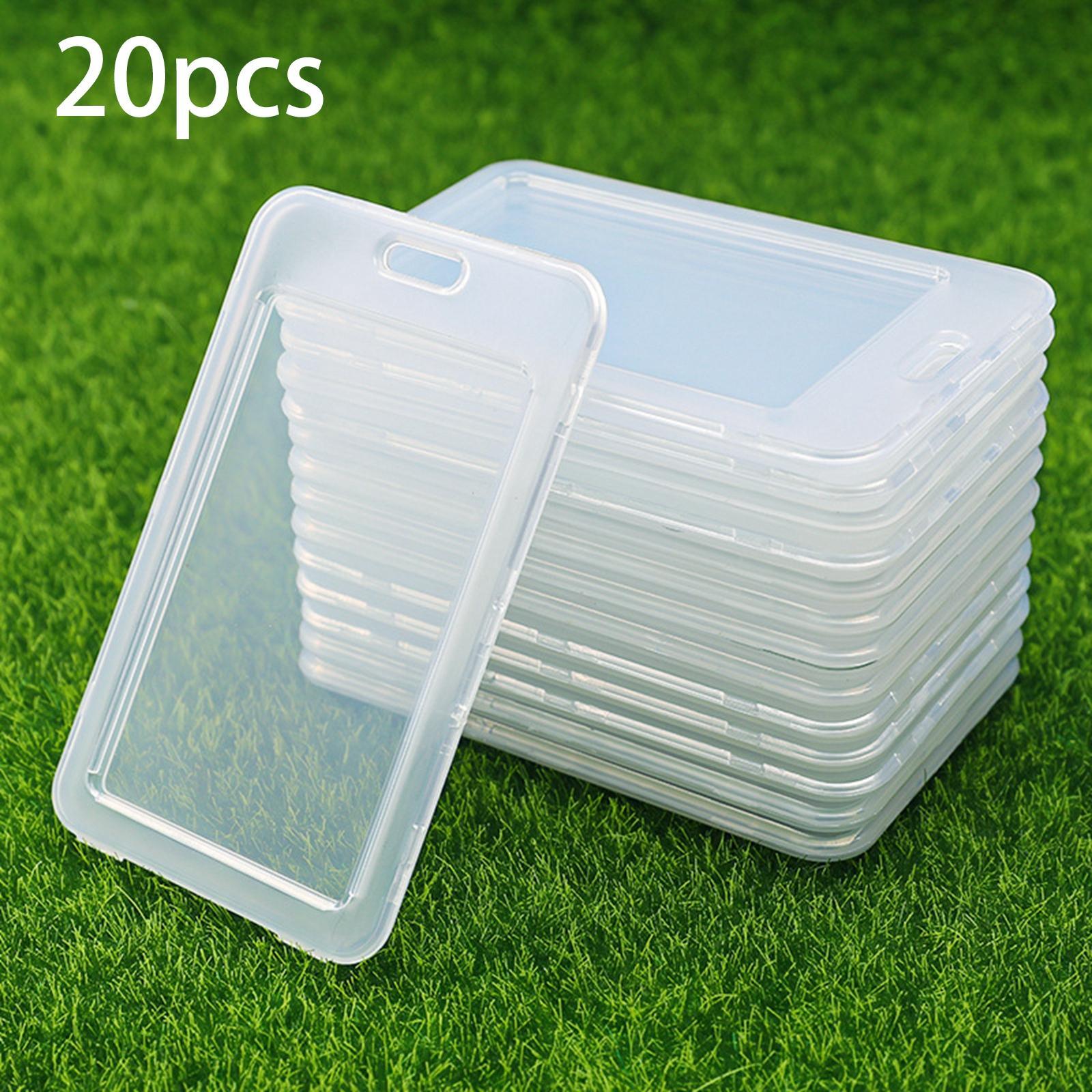 20Pcs Clear Credit Card Holders Covers ID Cards Sleeve for Women Student Men