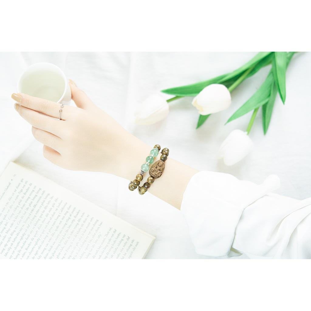 Vòng Tay Trầm Hương Quấn 2 Phối Đá Phật Hộ Mệnh Theo Tuổi Phong Thủy Udumbara