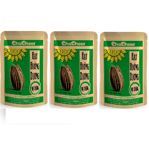 Combo 3 Gói Hạt Hướng Dương CHACHEER Vị Dừa 130g