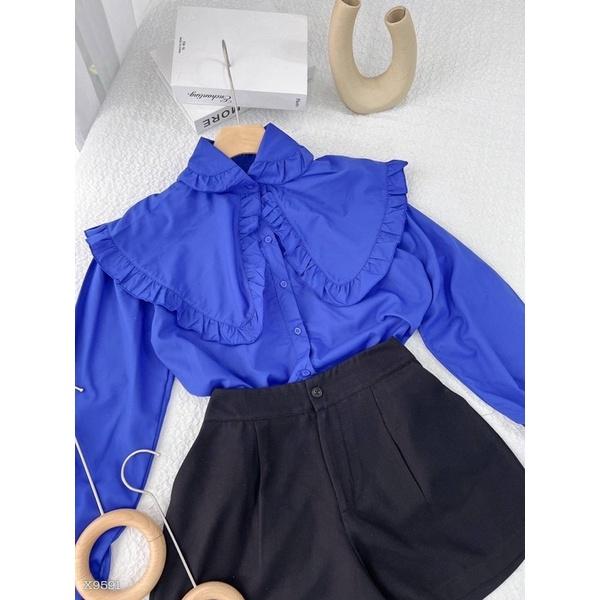 SET ÁO SƠ MI CỔ BÈO KÈM SHORT