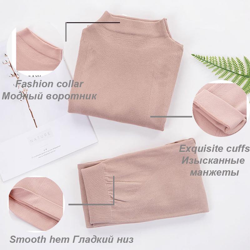 Cao Cổ Bên Trong Mặc Cho Nữ Nhiệt Đồ Lót Phụ Nữ Bộ Ấm Mùa Thu Ấm Cơ Thể Shaper Cơ Thể Nữ Cotton Mỏng Ropa mujer