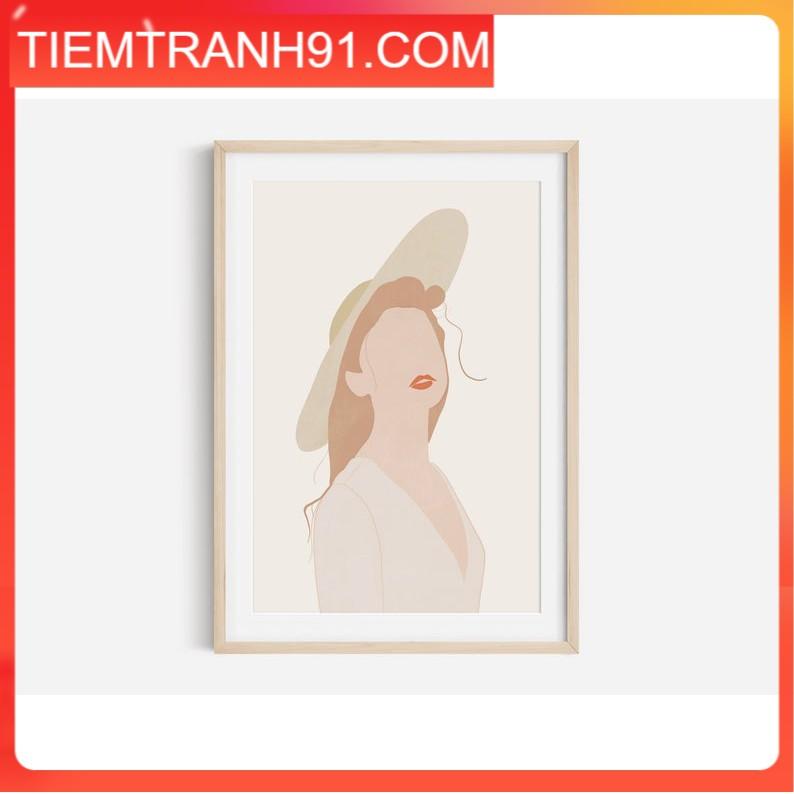 Tranh treo tường | Tranh nghệ thuật trừu tượng -Abstract Woman Print,Collage Woman 001