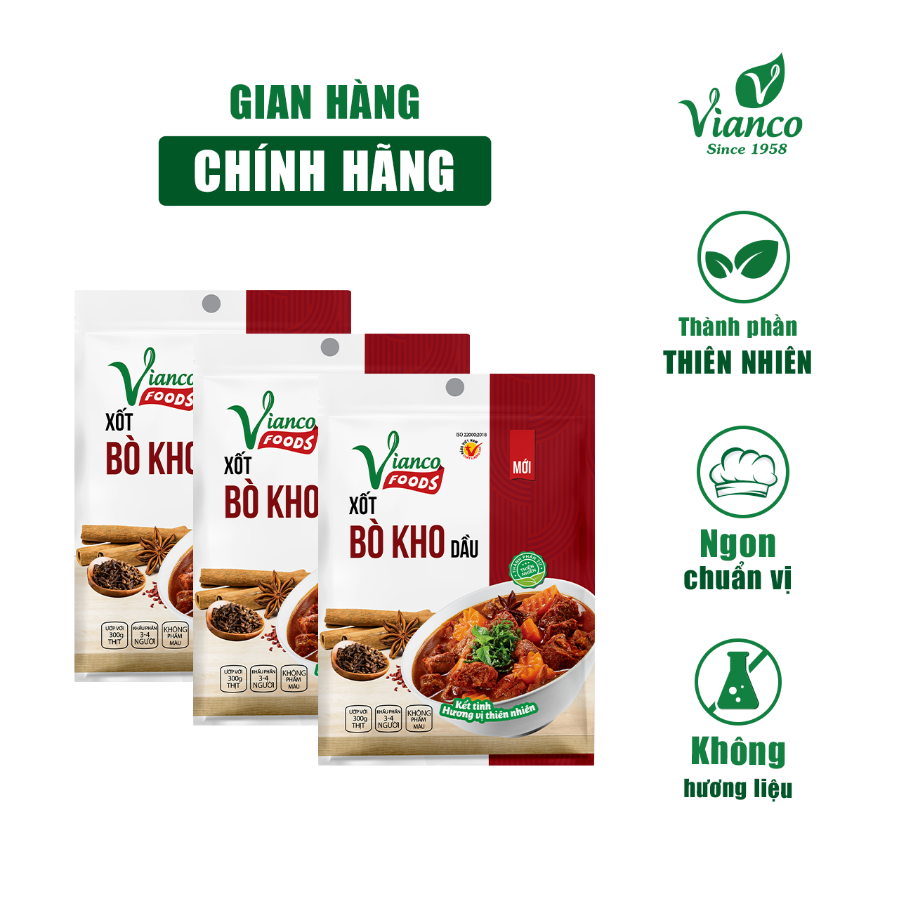 Combo 3 gói Xốt Bò Kho Dầu Việt Ấn 18gr