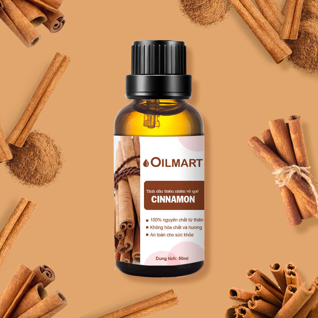 Tinh Dầu Thiên Nhiên Vỏ Quế Oilmart Cinnanmon Essential Oil 50ml