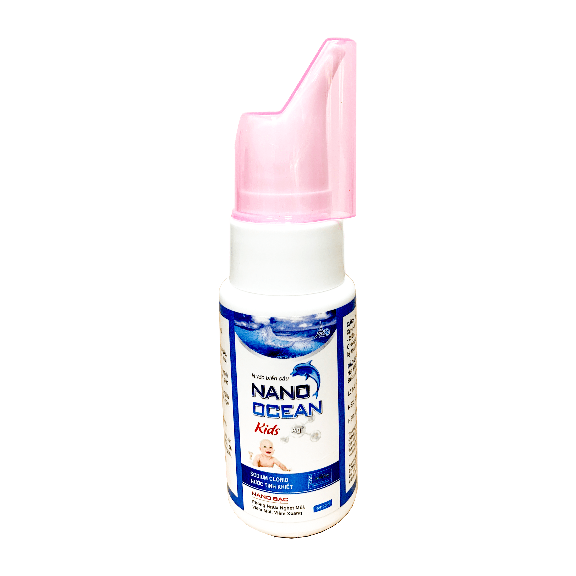 Chai Xịt Vệ Sinh Mũi Nước Biển Sâu Nano Bạc Cho Trẻ Em Nano Ocean Kids ( Chai 70ml )