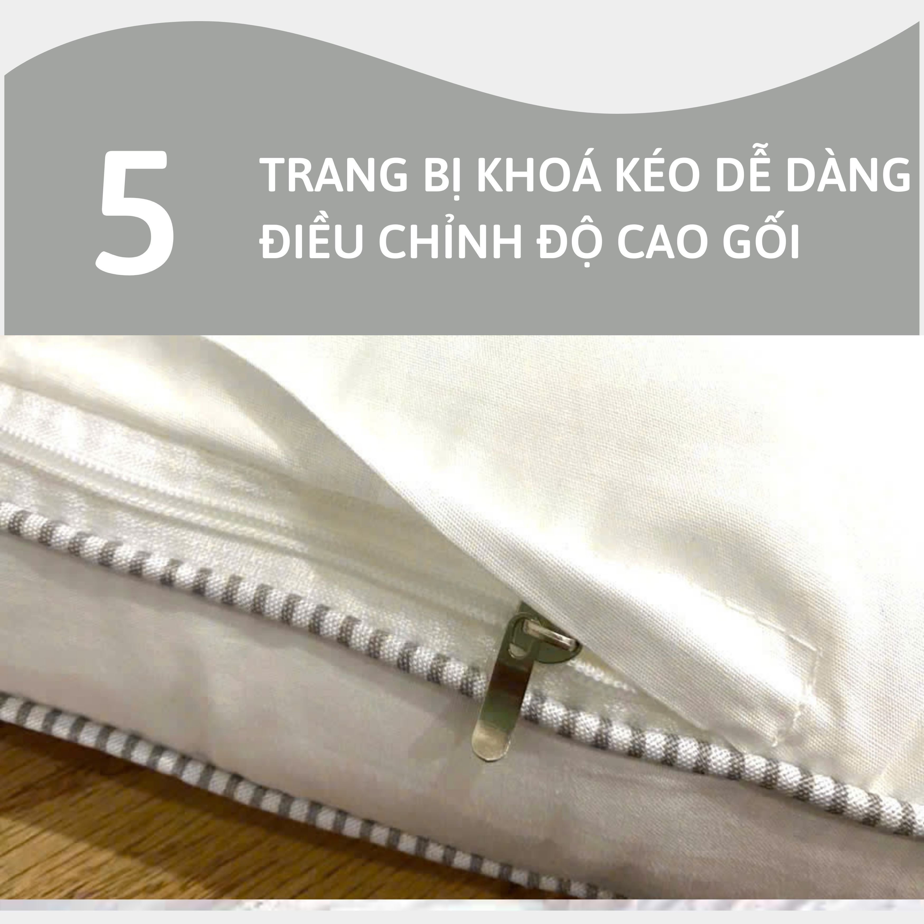 Ruột Gối Kiều Mạch Homemark Cao Cấp - Hỗ Trợ Giấc Ngủ Sâu, Êm Ái, Tự Nhiên, Thoáng Khí - Kích Thước 50x70cm