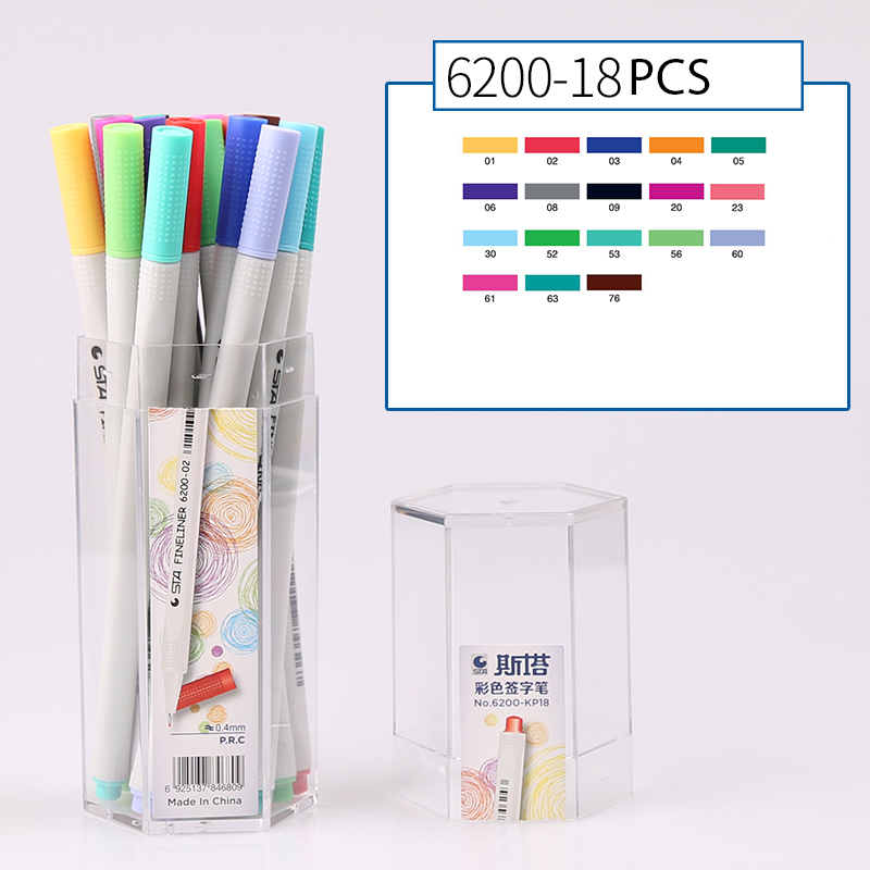 Bộ bút lông kim, bút line màu chuyên nghiệp STA Set 16/26 màu