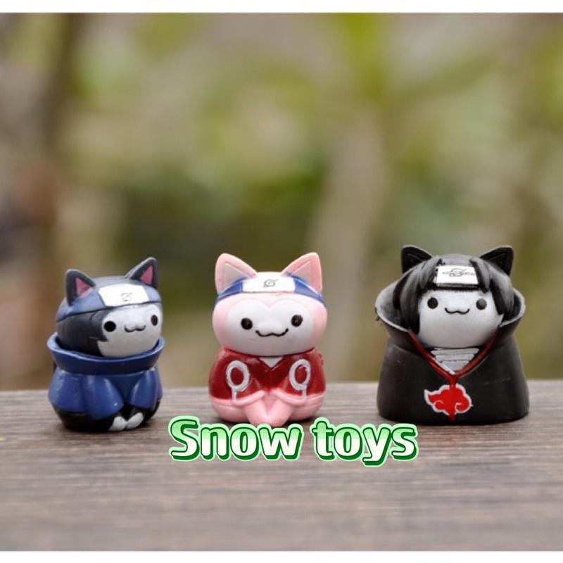 Mô hình Naruto - Mô hình Mèo Tsum Tsum Cosplay Naruto Sasuke Sakura Kakashi Gaara Iruka Shikamaru Itachi chibi dễ thương