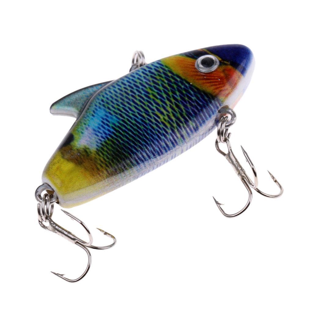 2-6pack VIB Fishing Lures Plastic Hard Baitt Crankbait with Treble Hook 3#