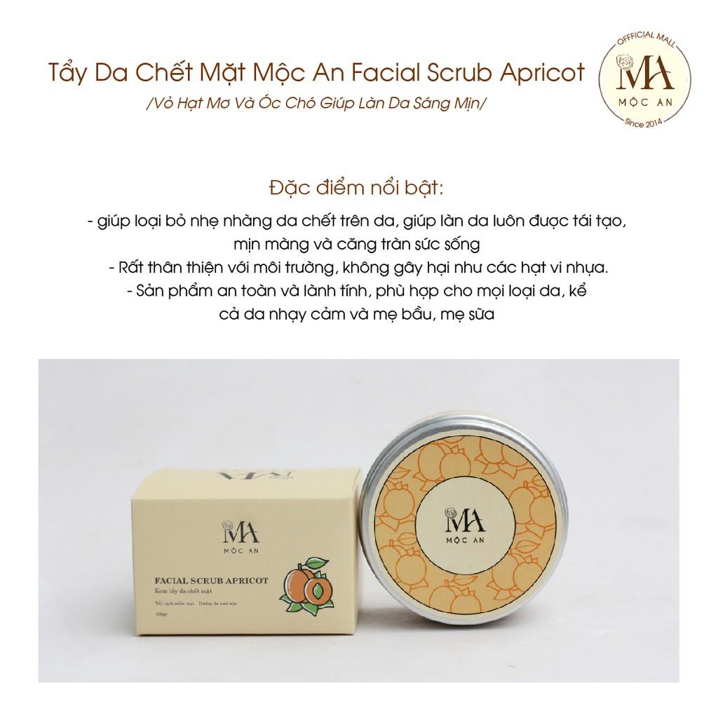 Tẩy Da Chết Mặt Mộc An Vỏ Hạt Mơ Và Óc Chó Facial Scrub Apricot - Giúp Làn Da Sáng Mịn 100g