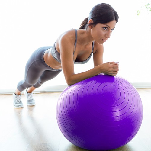 Bóng Tập Yoga Trơn, Không Gai 65cm - YOGA QG, Tặng Kèm Dụng Cụ Bơm Bóng, Giúp Bài Tập Yoga Trở Nên Đơn Giản, Nhẹ Nhàng, Đem Lại Hiệu Quả Cao
