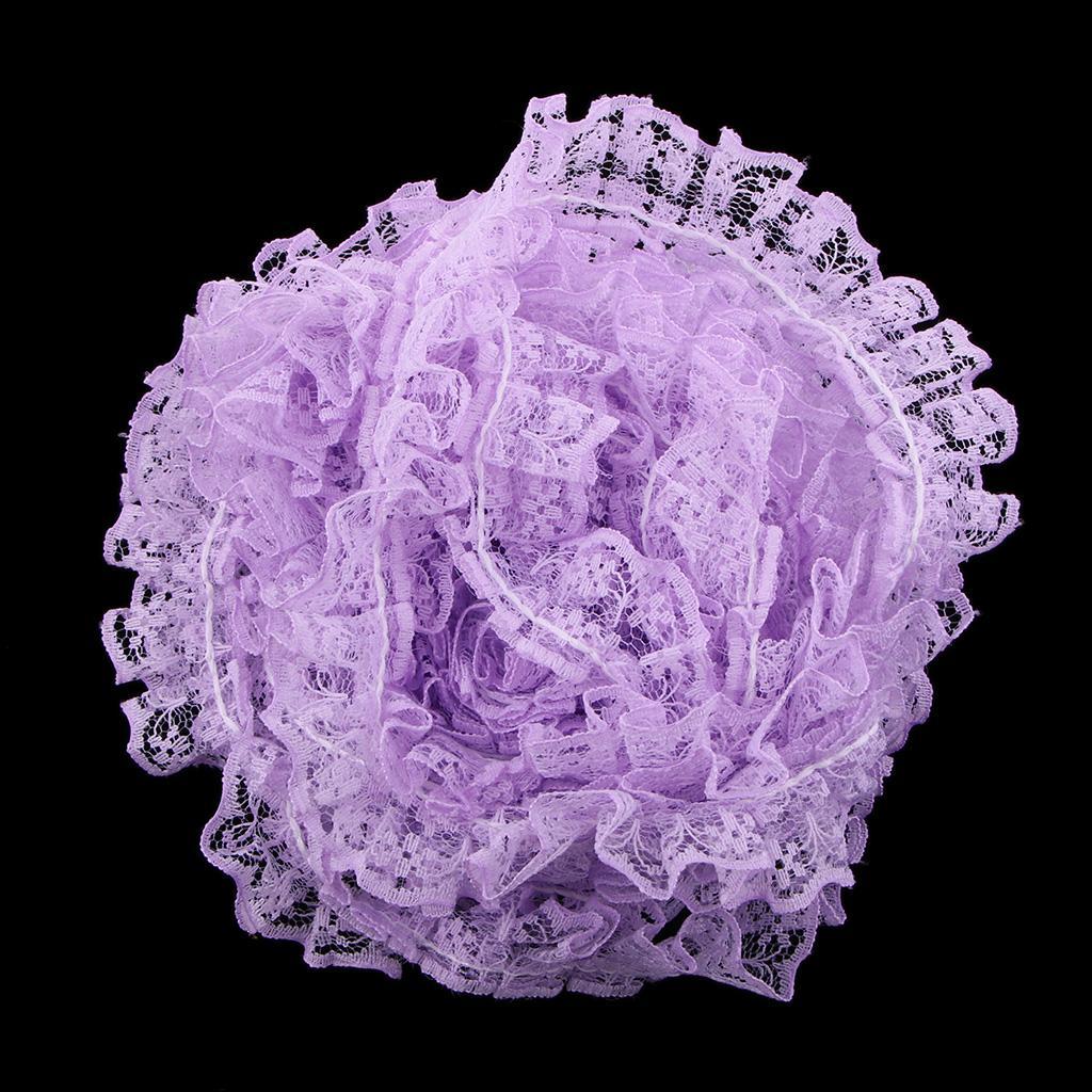 3-5pack 5 Yards Various Colors Ribbon Floral Elastic Lace Trim Handcraft