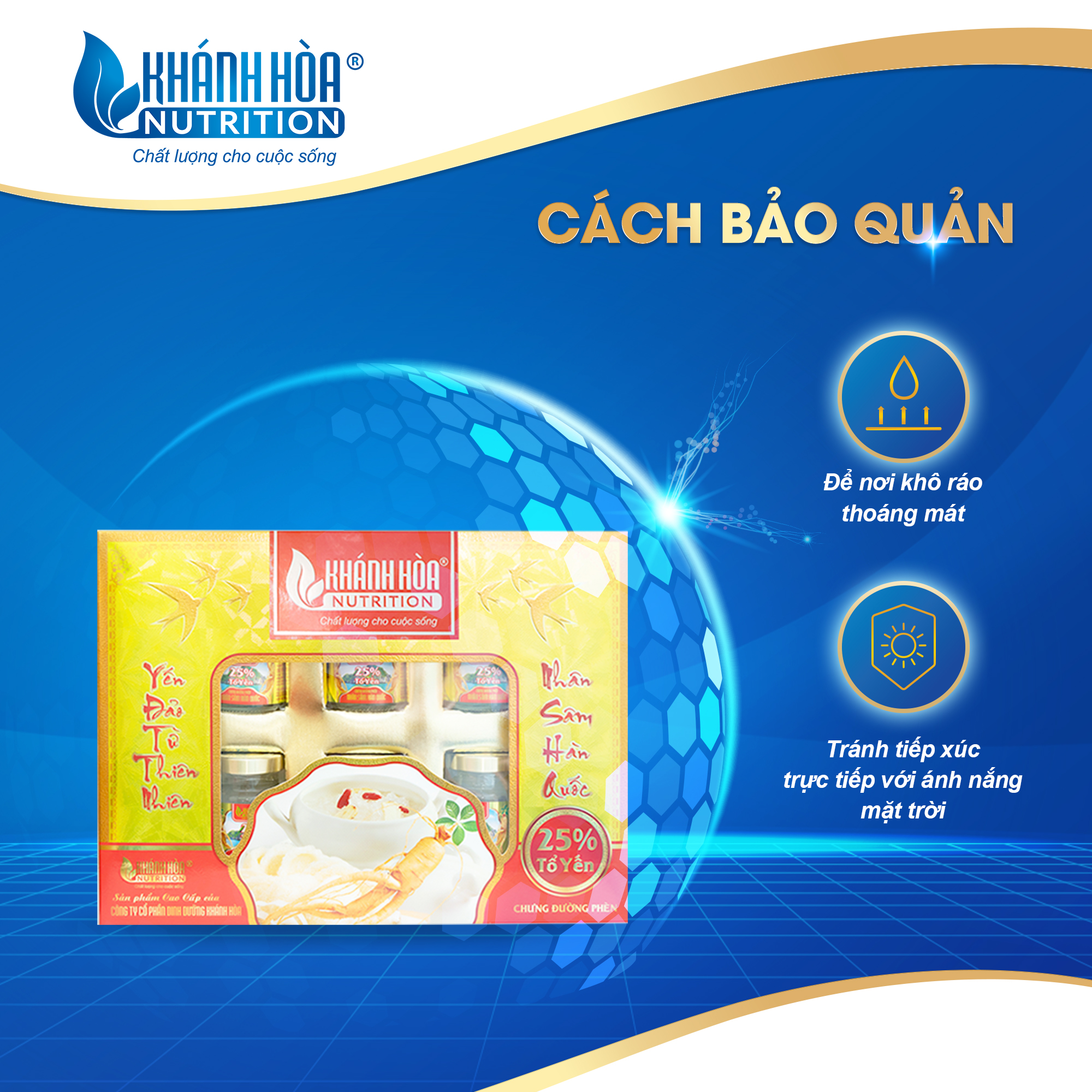 Hộp Quà Tặng 6 Lọ Nước Yến Sào chưng Nhân Sâm Hàn Quốc Khánh Hòa Nutrition 25%