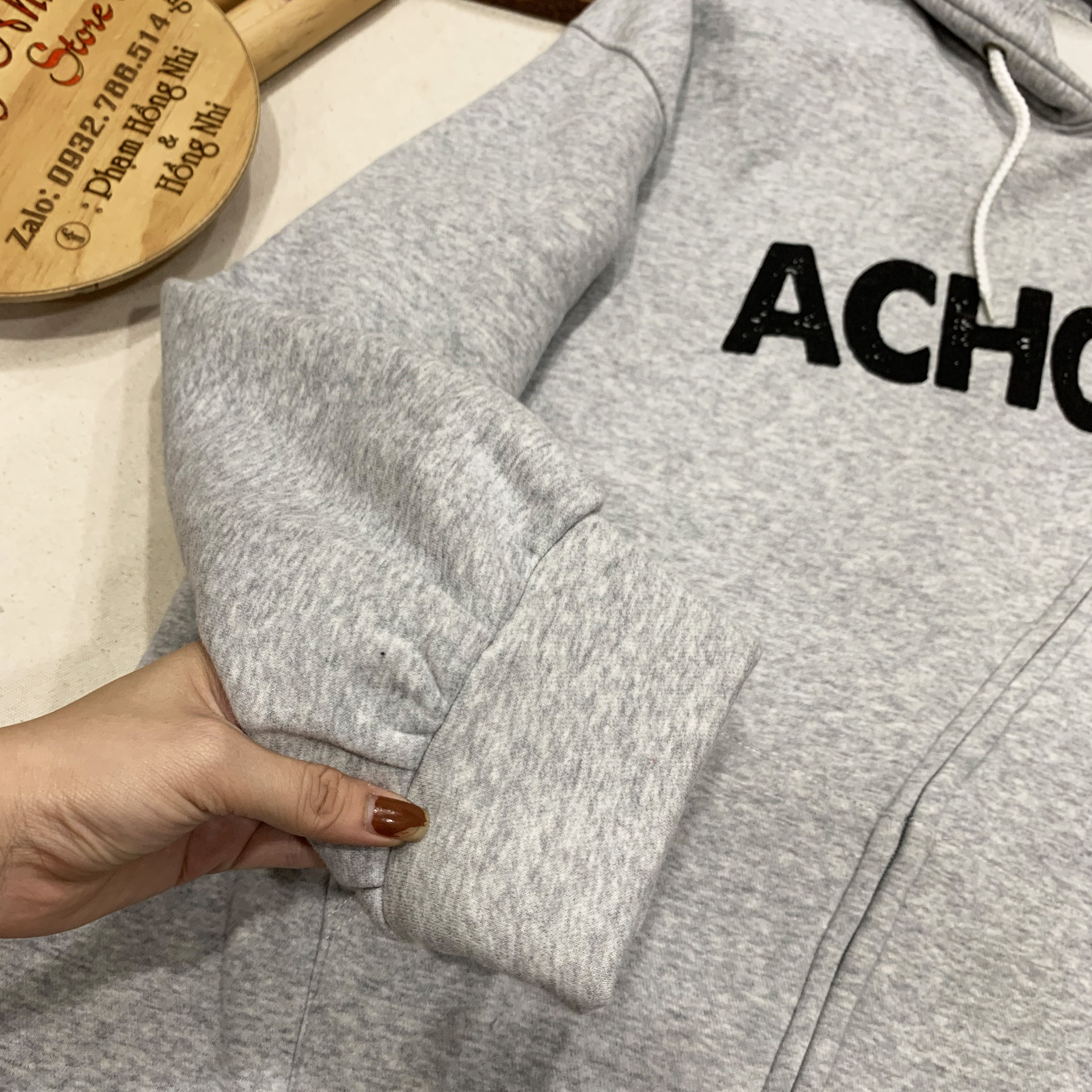 Áo Khoác Hoodie Zip Nỉ ACHOCK Tay Phồng Dây Kéo Dáng Rộng Nam Nữ Oversize Ulzzang Unisex - MM