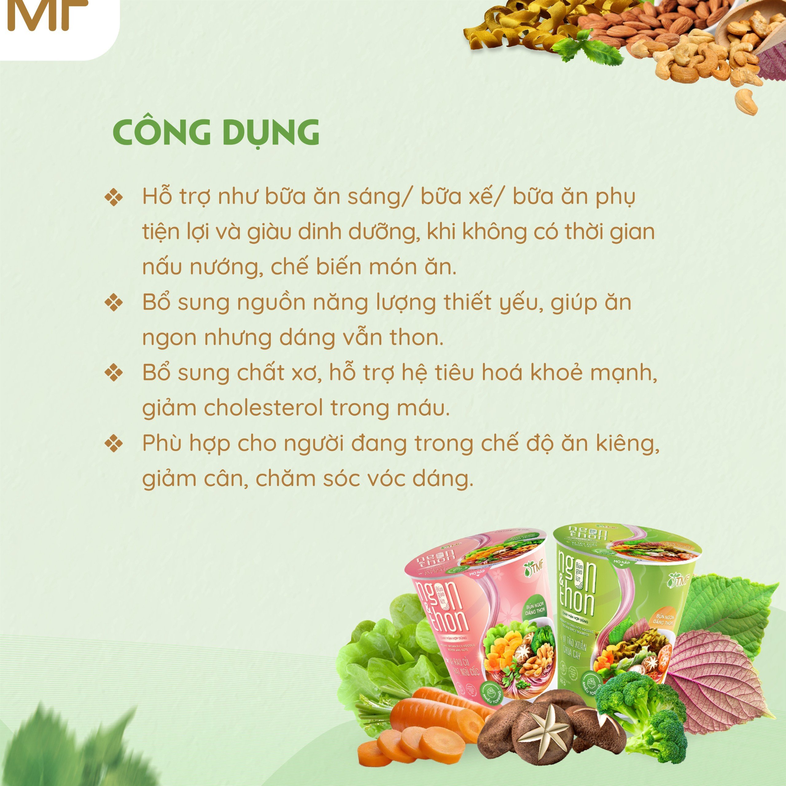 Thùng bún gạo lứt ăn liền NGON & THON - Vị tảo xoắn chua cay