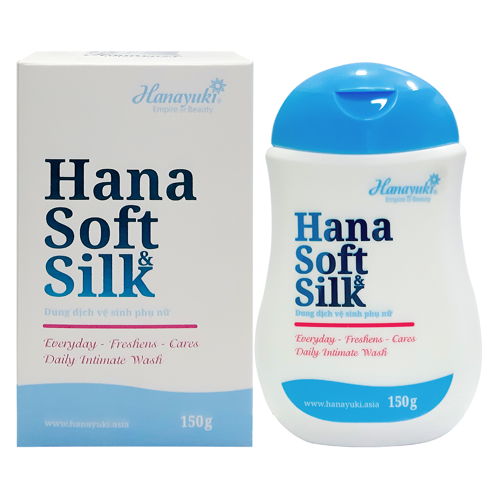 Dung dịch vệ sinh phụ nữ Hanayuki Hana Soft Silk, VB Soft Silk chính hãng 150g