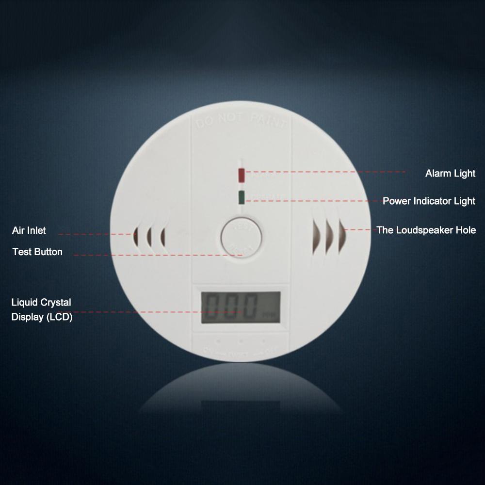 Bộ phát hiện cảnh báo carbon Monoxide, Vỏ vật liệu ABS, chất lượng cao, thân thiện với môi trường