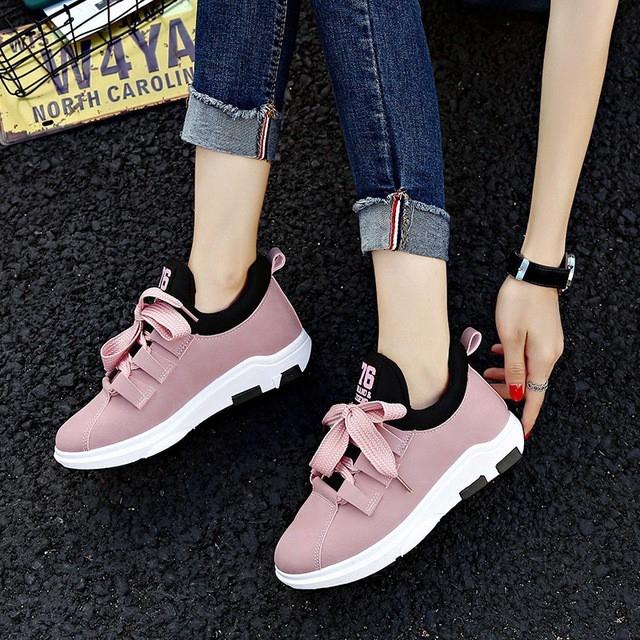 Giày Sneaker nữ cột dây thời trang