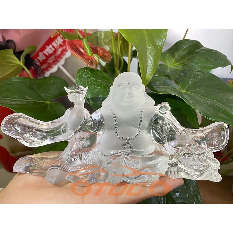 Tượng Di Lặc Ngọc Lưu Ly Cao Cấp Trang Trí Xe Hơi