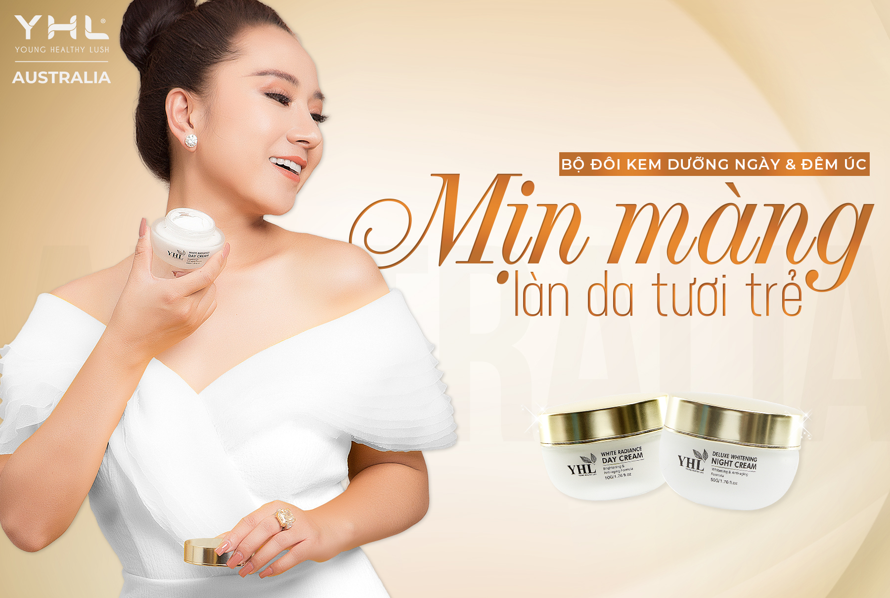 KEM DƯỠNG ẨM VÀ LÀM TRẮNG DA BAN NGÀY YHL - YHL WHITE RADIANCE DAY CREAM