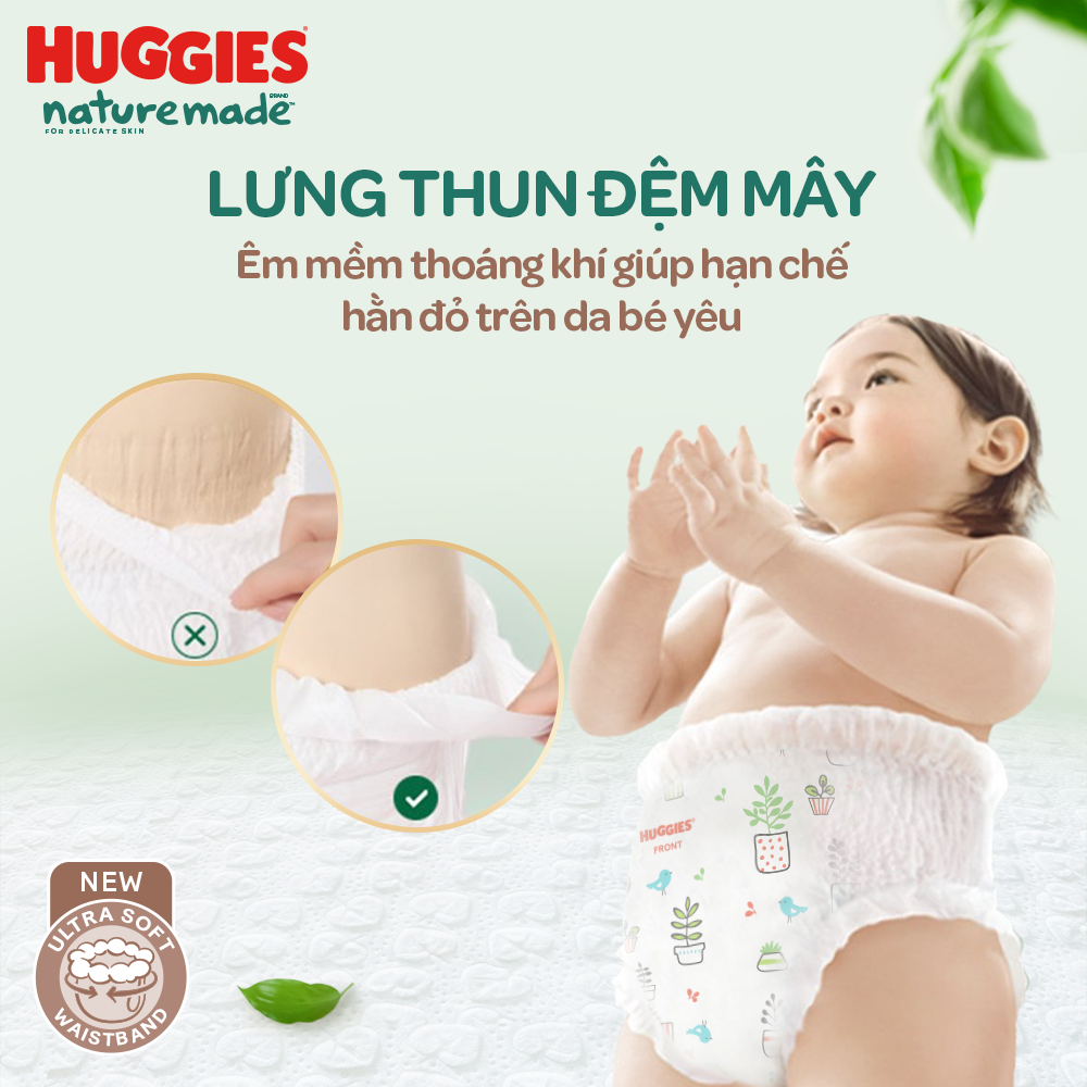 Thùng 3 gói Tã/Bỉm quần Huggies Platinum NatureMade M58/ L44/ XL38/ XXL26