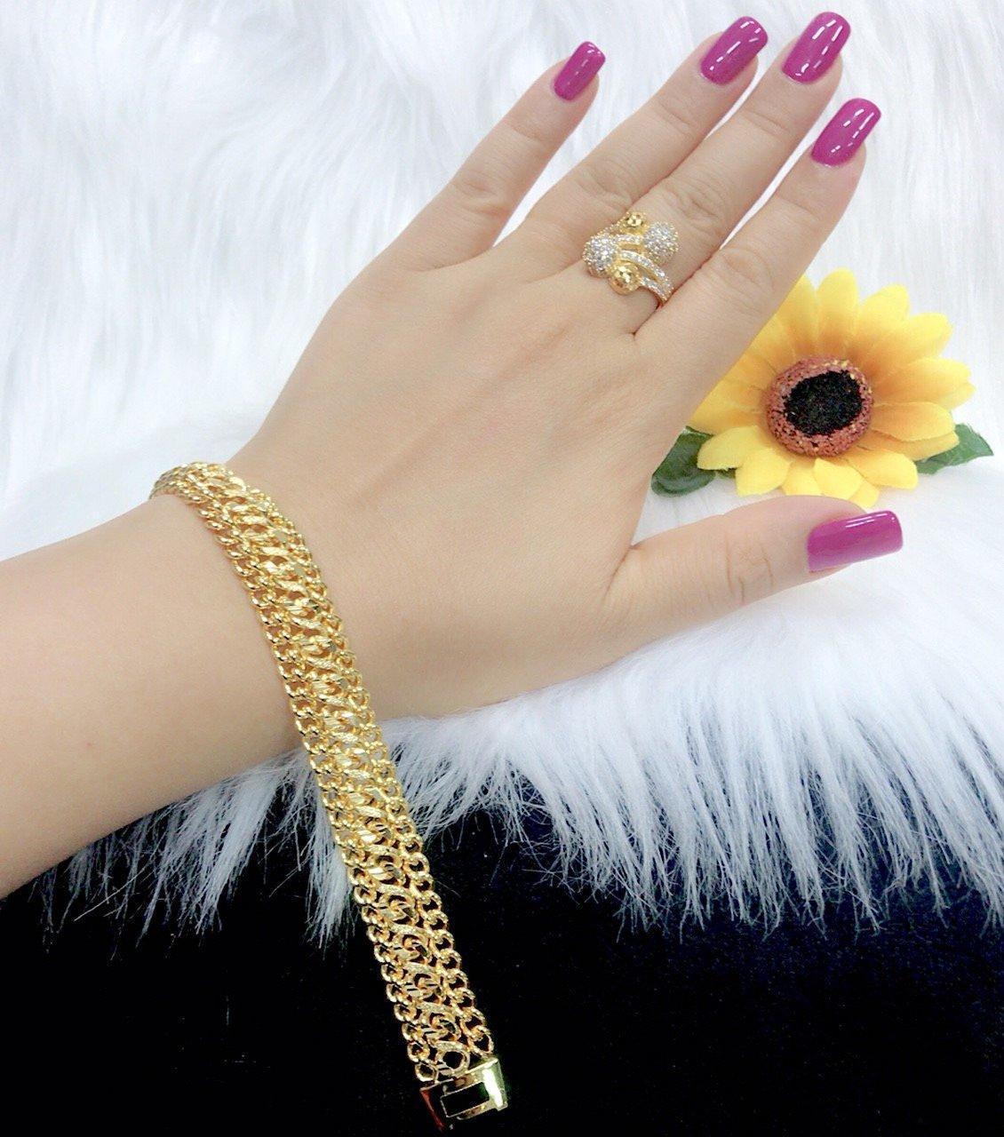 Lắc tay nữ dát vàng 24k EKLT9064CD