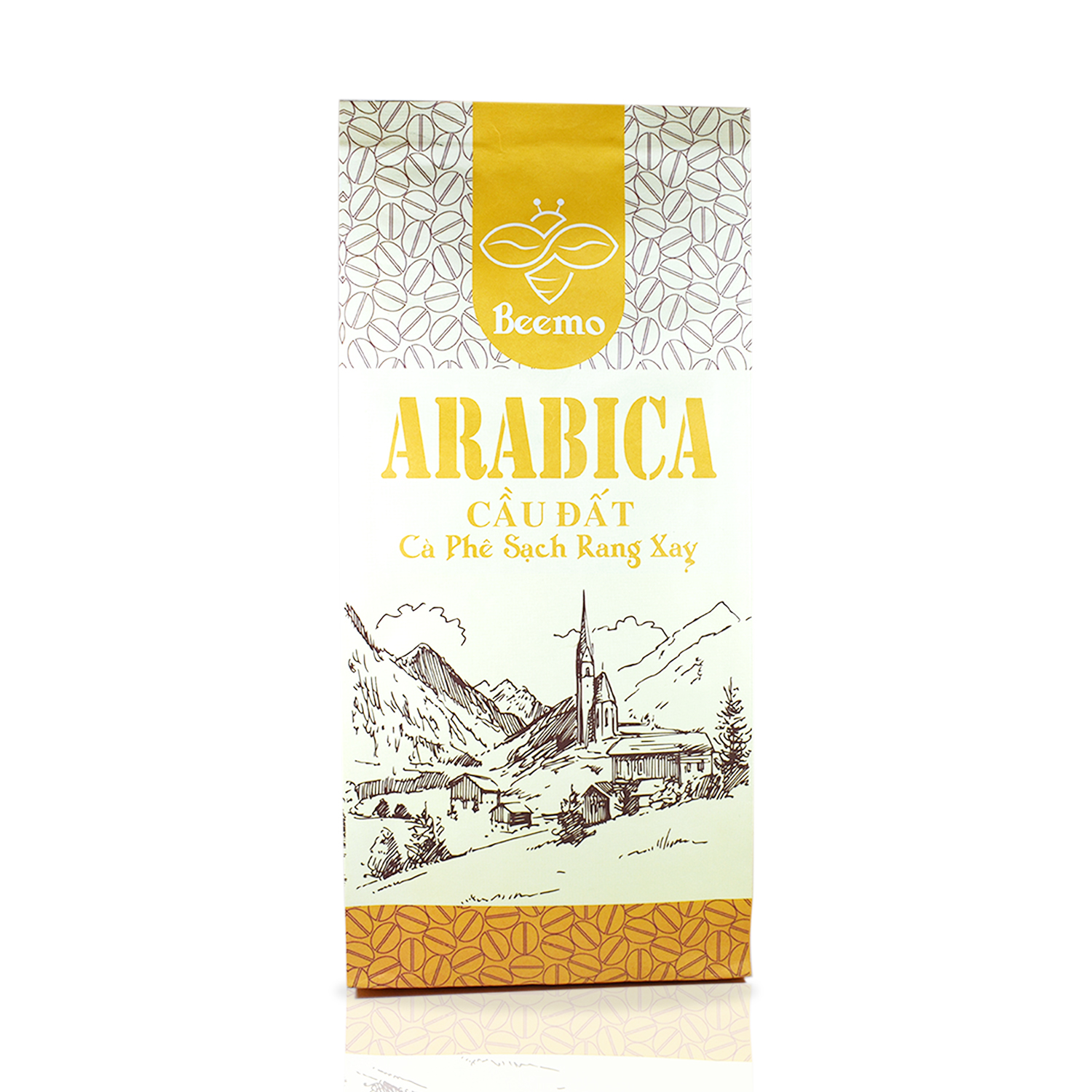 Cà phê nguyên chất Arabica Cầu Đất, cafe mộc rang xay Beemo 500g - Đắng ít, chua thanh, thơm, hậu vị ngọt