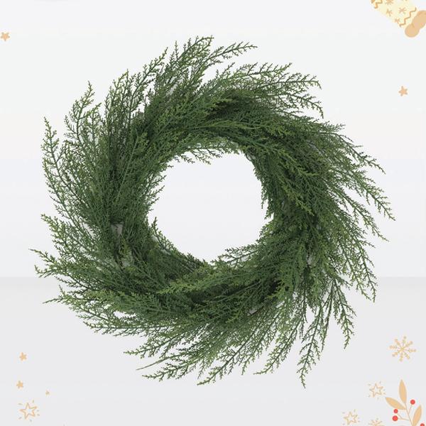 Vòng Hoa Lá PE Nhuyễn - Trang Trí Noel 60 cm - Chaang Chiia LP-W-CD