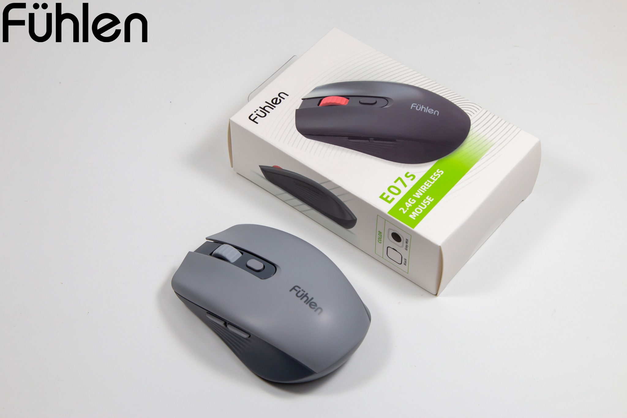 Chuột không dây Fuhlen E07s Pin trâu, siêu nhạy, Tặng kèm pin, BH 2 năm- Hàng chính hãng