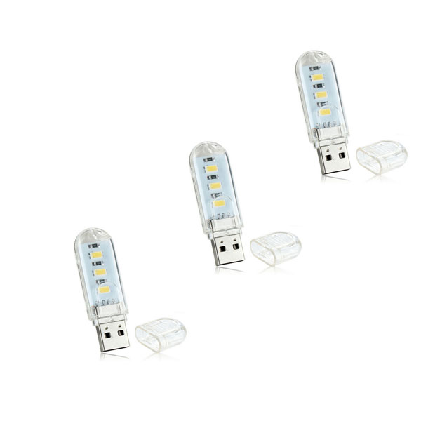 Bộ 3 Thanh Đèn LED Mini Siêu Sáng Cắm Cổng USB