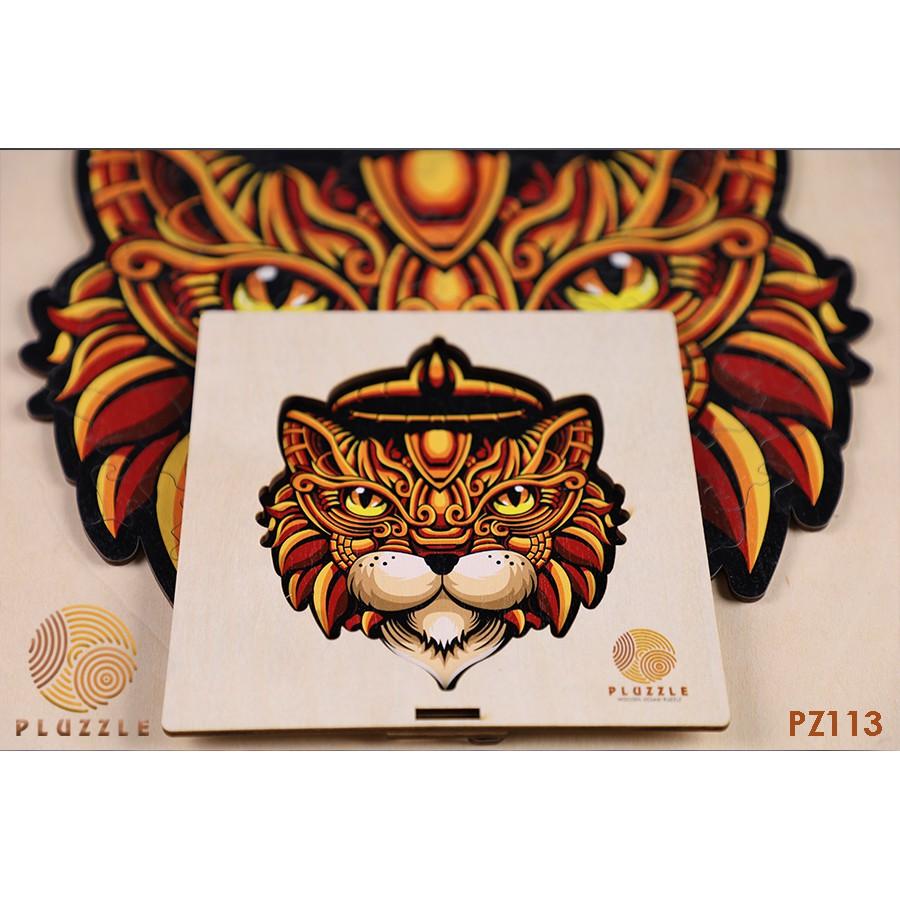 Bộ xếp hình gỗ đồ chơi puzzle ghép hình con vật độc đáo – Con Mèo Ai Cập - PZ113