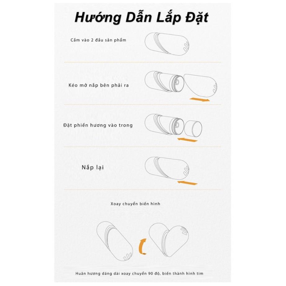 Nước hoa kẹp khe điều hoà tạo hương thơm khử mùi dùng trên ô tô -hình trái tim