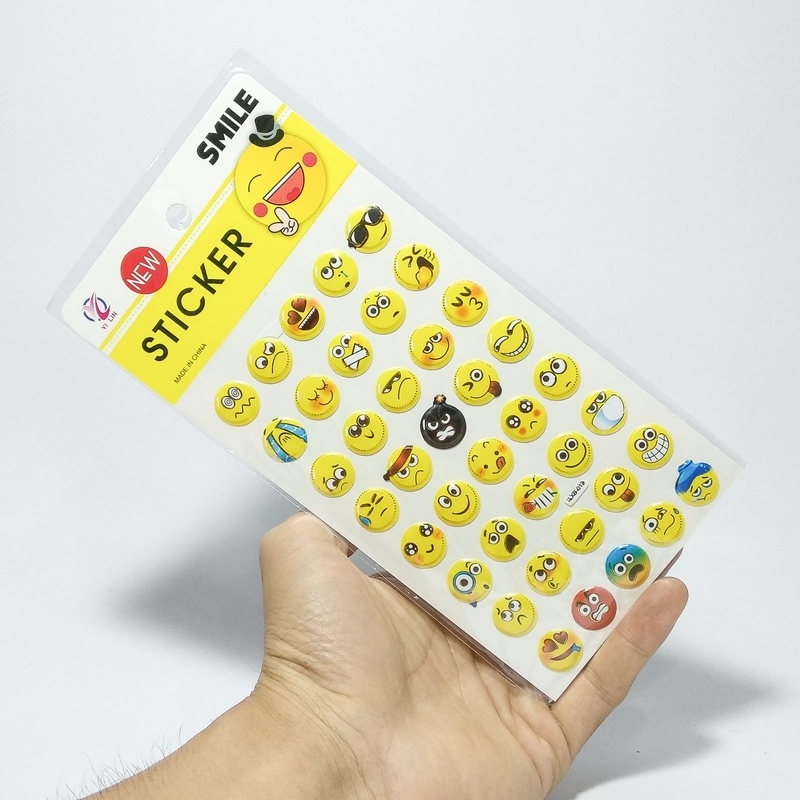 Bộ 3 Sticker Mặt Cười (Mẫu Sản Phẩm Giao Ngẫu Nhiên)