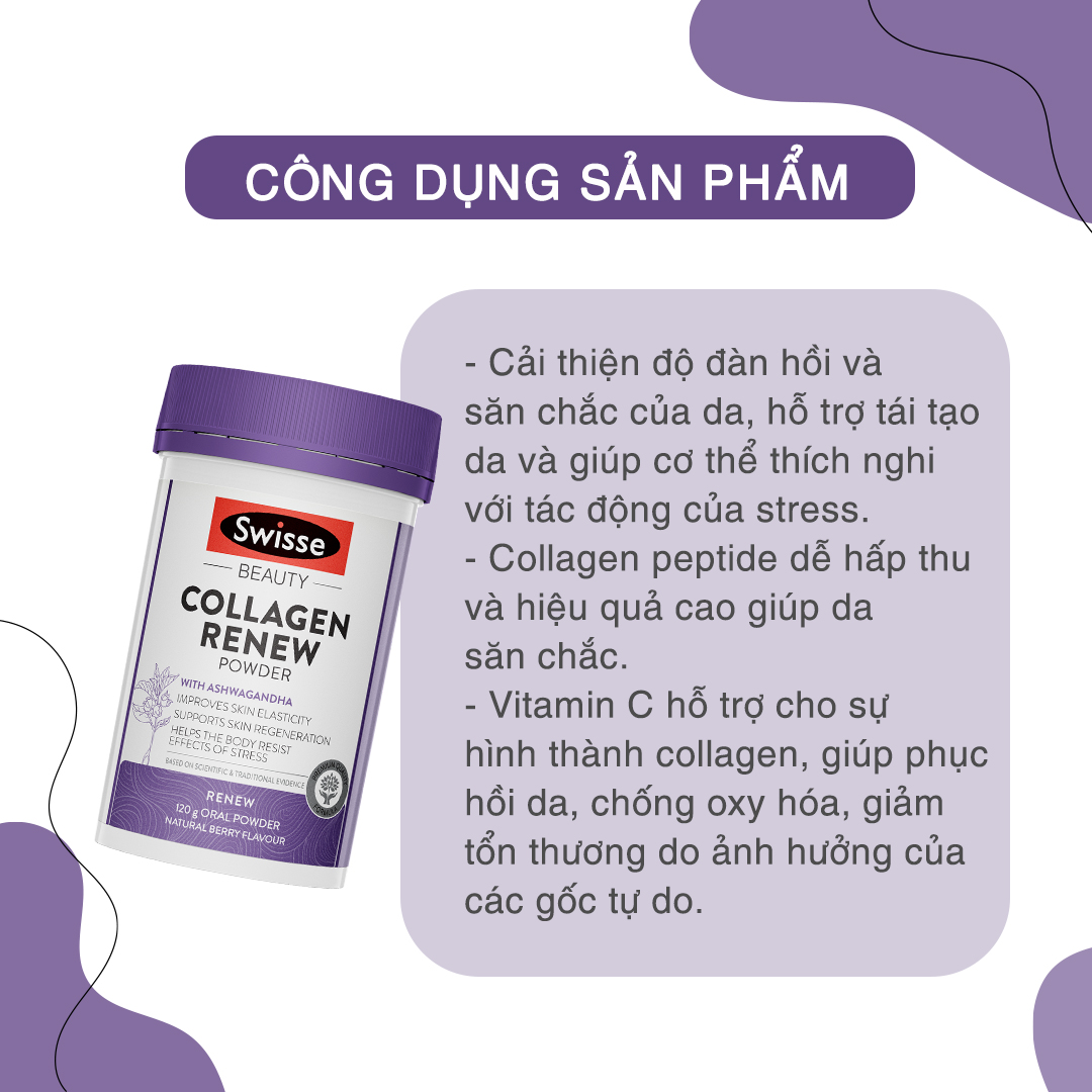 Bột Uống Làm Đẹp Da Swisse Beauty Collagen Renew 120g